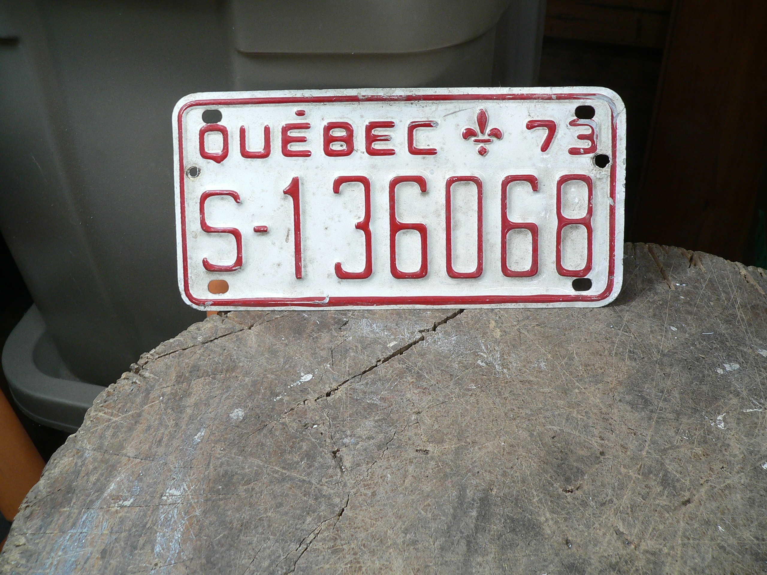 Plaque motocyclette vintage québec #10937.29 