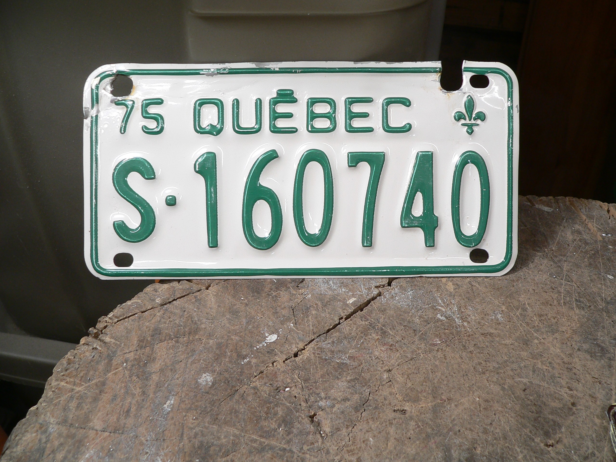 Plaque motocyclette vintage québec # 10937.30