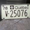 Plaque motocyclette vintage québec # 10937.31