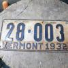 Plaque antique vermont 1932 # 10937.41