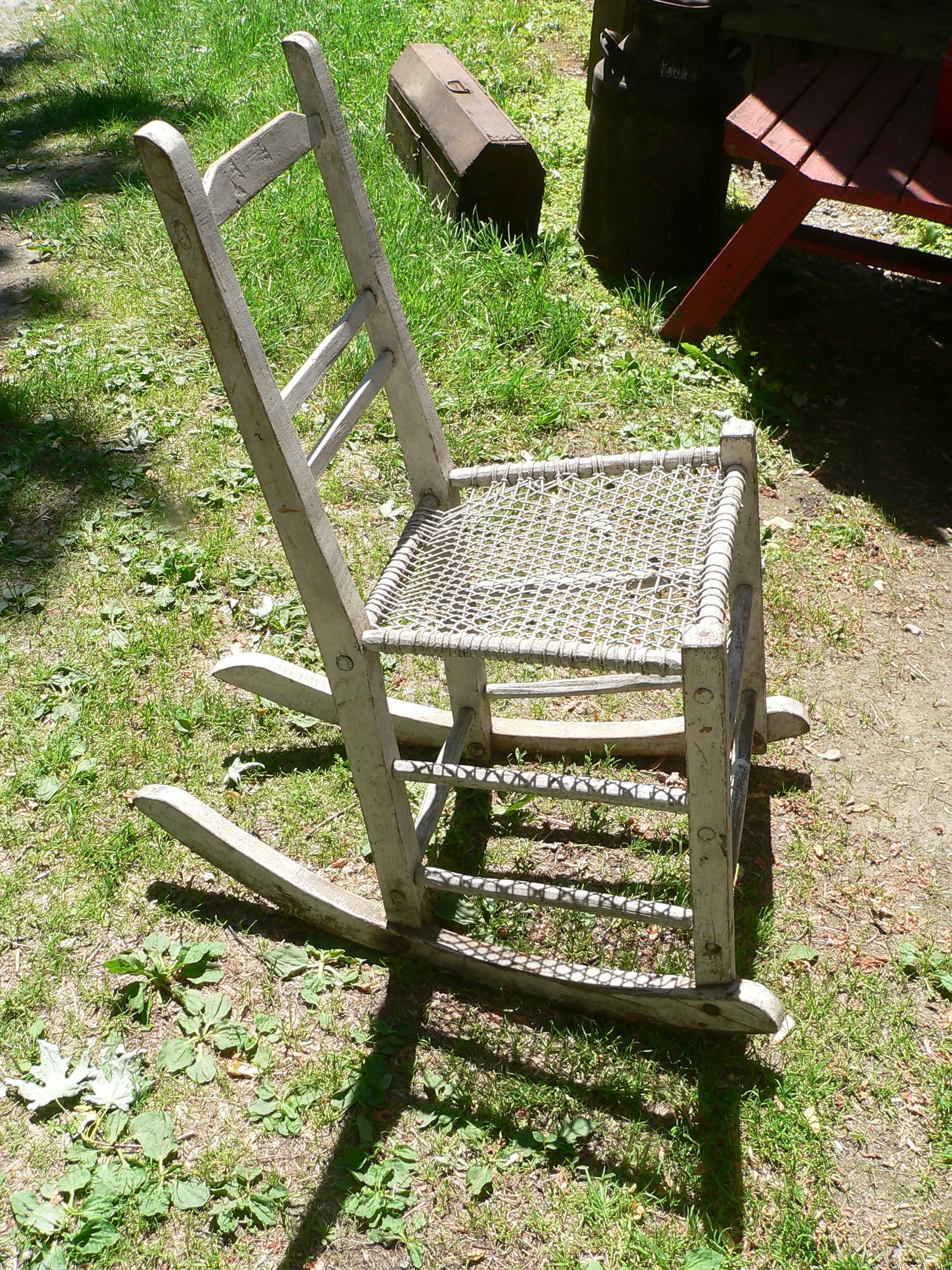 Chaise berçante antique # 11071.1