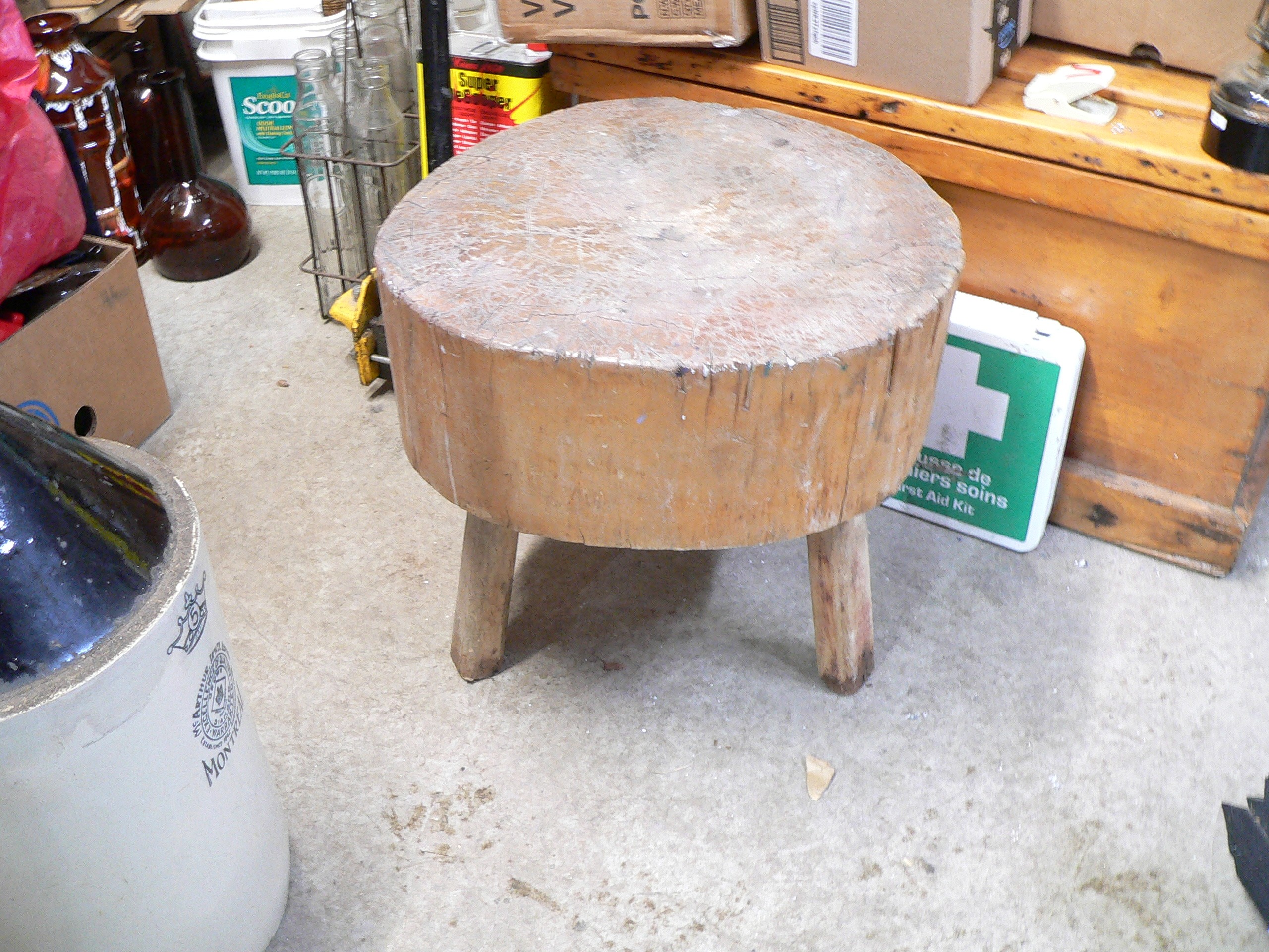 Beau banc ou table antique # 11859