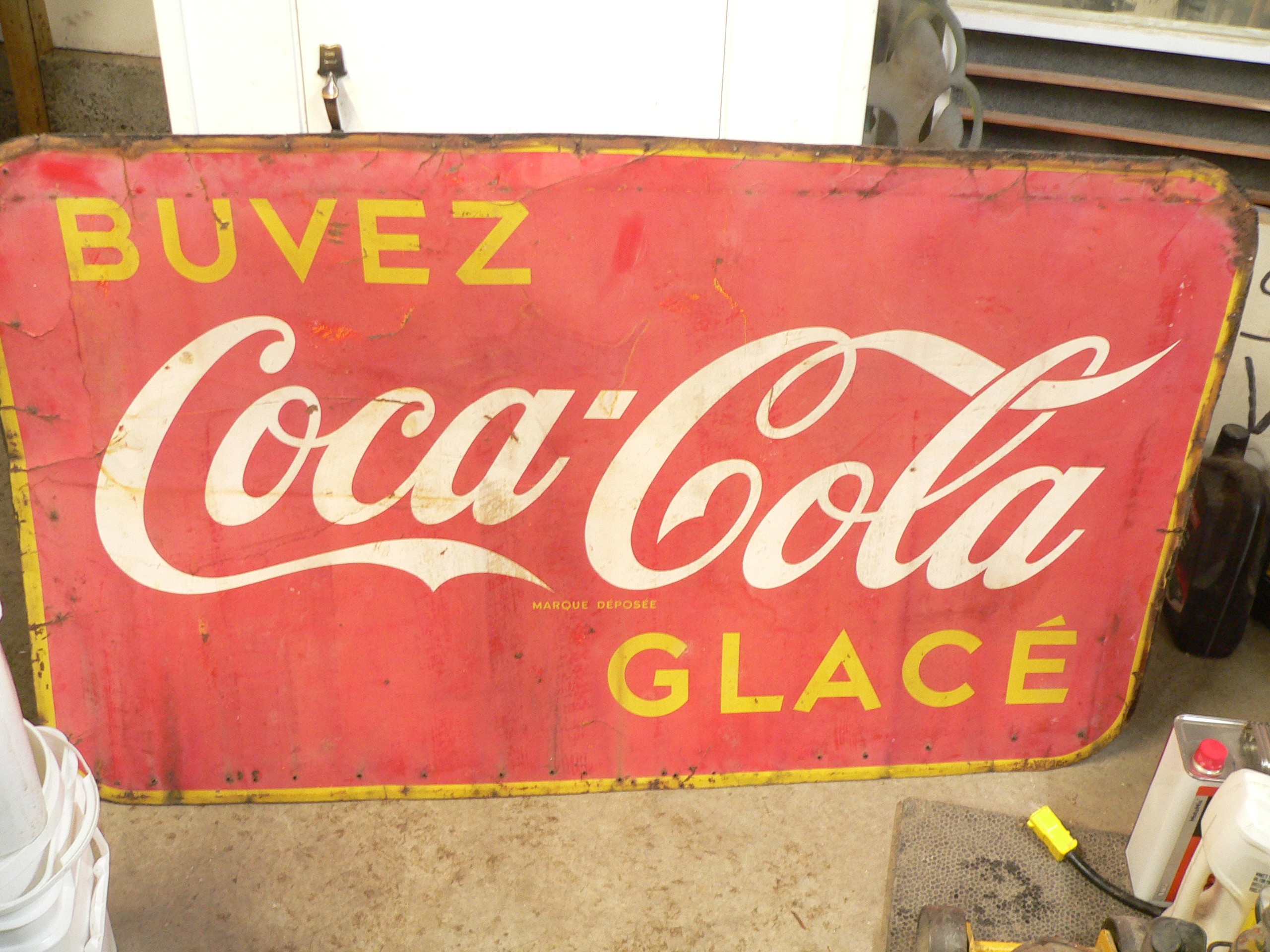 Grosse enseigne coca cola  antique # 11949