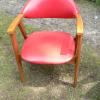 Chaise vintage rouge # 12137.1