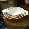 Belle ensemble vintage de 4 bol en pyrex # 12300.1 